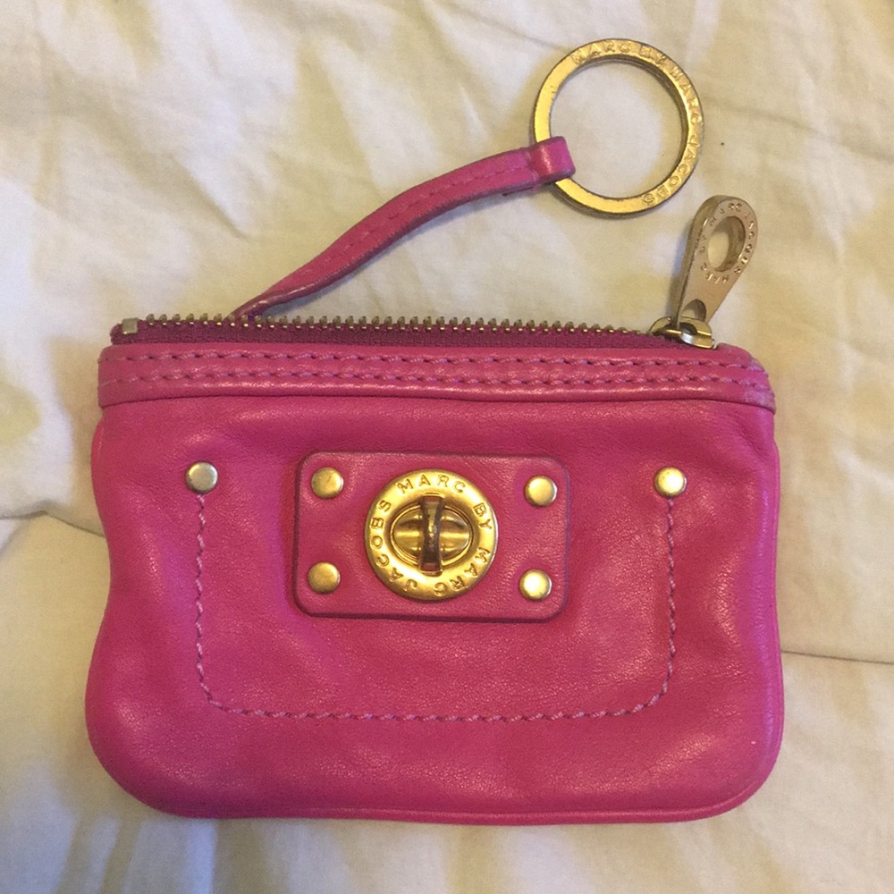 Marc Jacobs Turnlock Coin Pouch Key Wallet Pink